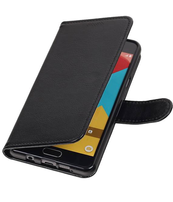 Galaxy A7 2016 Portemonnee hoesje booktype wallet case Zwart