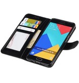 Galaxy A7 2016 Etui Portefeuille booktype portefeuille noir cas