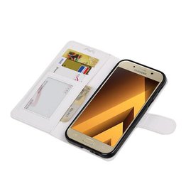 Galaxy A5 2017 cassa del raccoglitore del caso Tipo di libri portafoglio Bianco