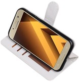 Galaxy A5 2017 Wallet tilfælde bog typen tegnebog sag Hvid