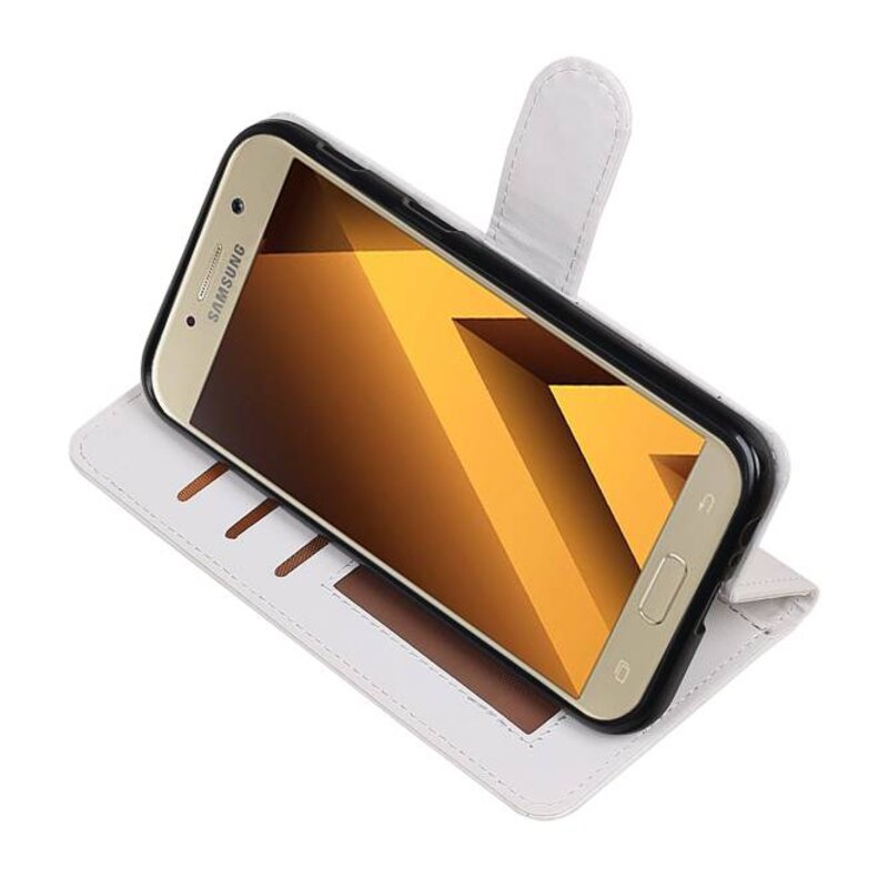 Galaxy A5 2017 cassa del raccoglitore del caso Tipo di libri portafoglio Bianco
