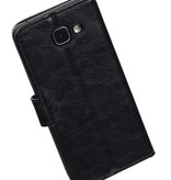 Galaxy A5 2016 Portemonnee hoesje booktype wallet case Zwart