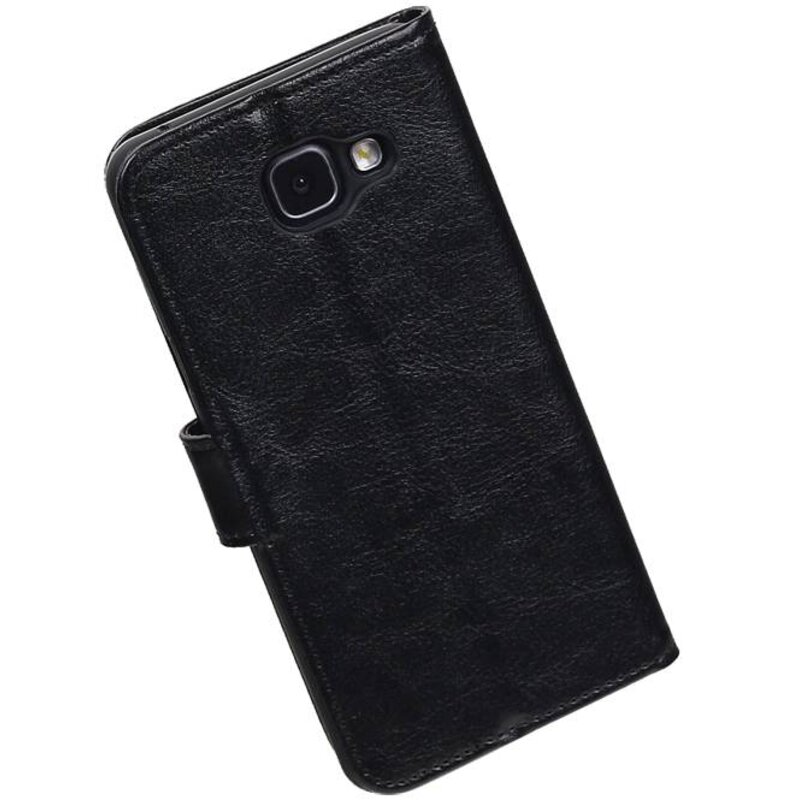 Galaxy A5 2016 Monedero caso Booktype carpeta de la caja Negro