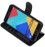 Galaxy A5 2016 Monedero caso Booktype carpeta de la caja Negro