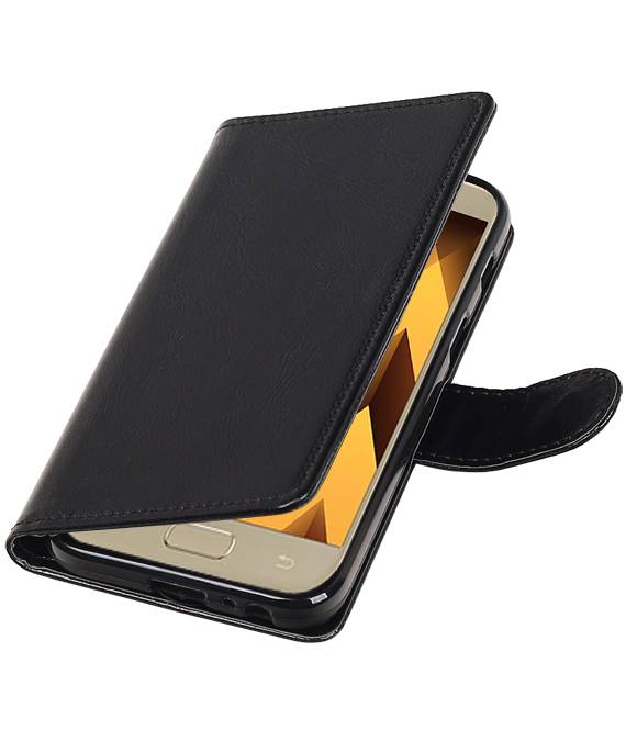 Galaxy A3 2017 Portemonnee hoesje booktype wallet case Zwart