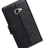 Galaxy A3 2017 Portemonnee hoesje booktype wallet case Zwart