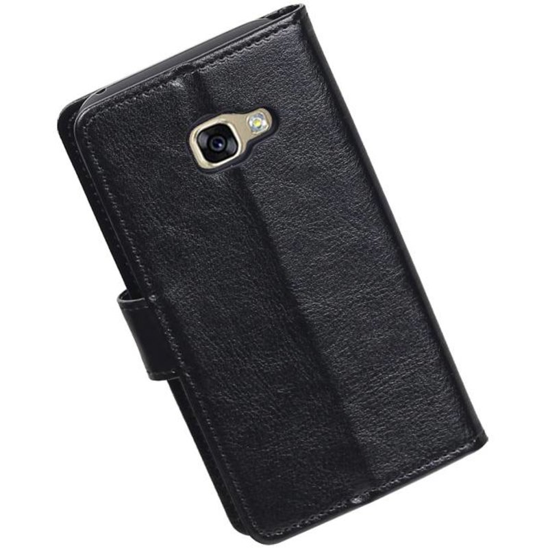 Galaxy A3 2017 Portemonnee hoesje booktype wallet case Zwart