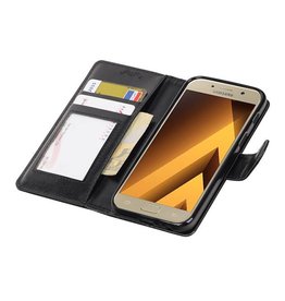 Galaxy A3 2017 Etui Portefeuille booktype portefeuille noir cas