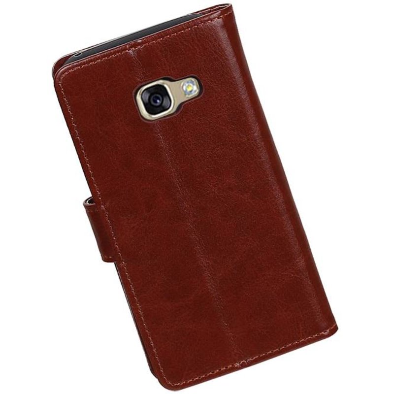 Galaxy A3 2017 cassa del raccoglitore del caso Tipo di libri Raccoglitore del Brown
