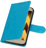 A3 Galaxy 2017 Wallet Abdeckung Buchtyp Brieftasche Turquoise