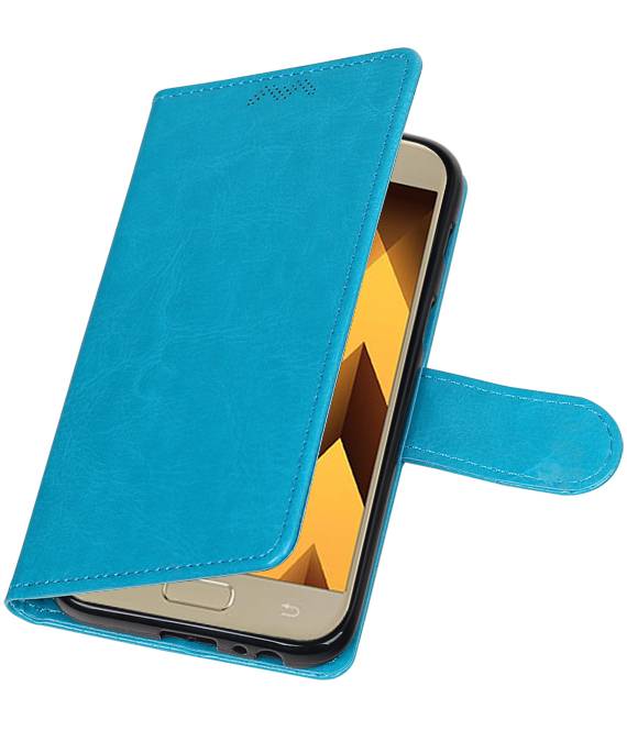 A3 Galaxy 2017 Wallet Abdeckung Buchtyp Brieftasche Turquoise