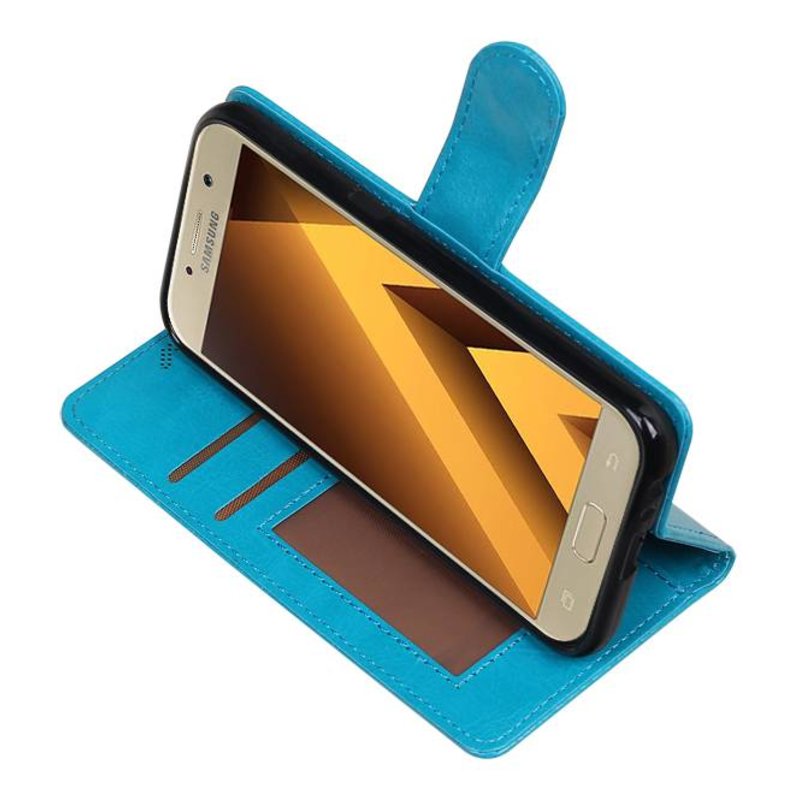 A3 Galaxy 2017 Wallet Abdeckung Buchtyp Brieftasche Turquoise