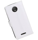 Moto C Wallet case booktype wallet case White