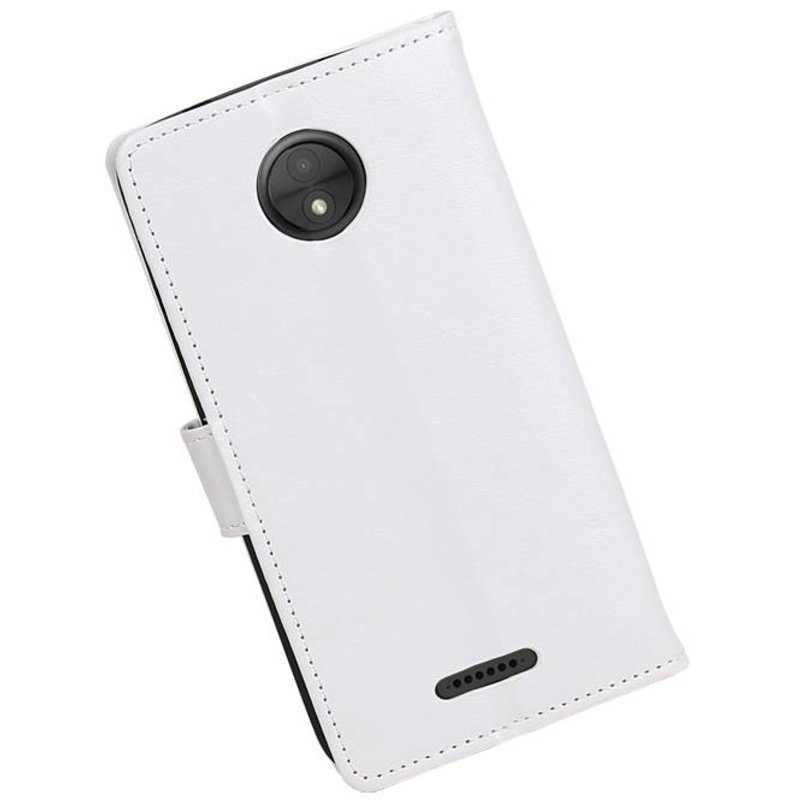 Moto C Wallet case booktype wallet case White
