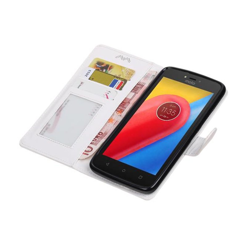Moto C Wallet case booktype wallet case White