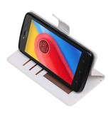 Moto Wallet Case C booktype Etui Portefeuille Blanc