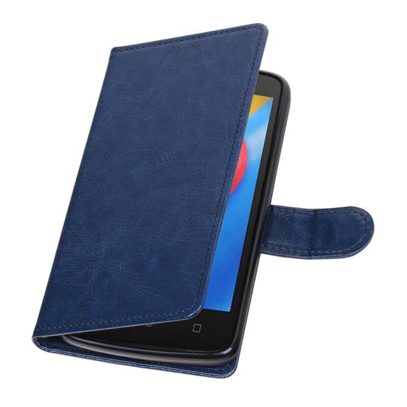 Moto C Wallet case booktype wallet case Dark blue