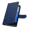 Moto C Portemonnee hoesje booktype wallet case Donkerblauw