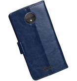 Moto C Wallet Buchkasten Typ Mappenkasten Dunkelblau