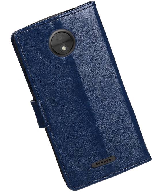 Moto C Wallet case booktype wallet case Dark blue