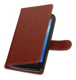 Moto C Wallet case booktype wallet case Brown