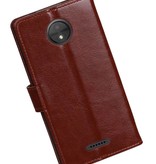 Caso moto Monedero caso C Booktype Carpeta de Brown