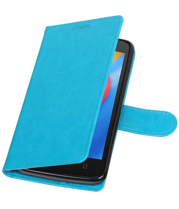 Moto C Portemonnee hoesje booktype wallet case Turquoise