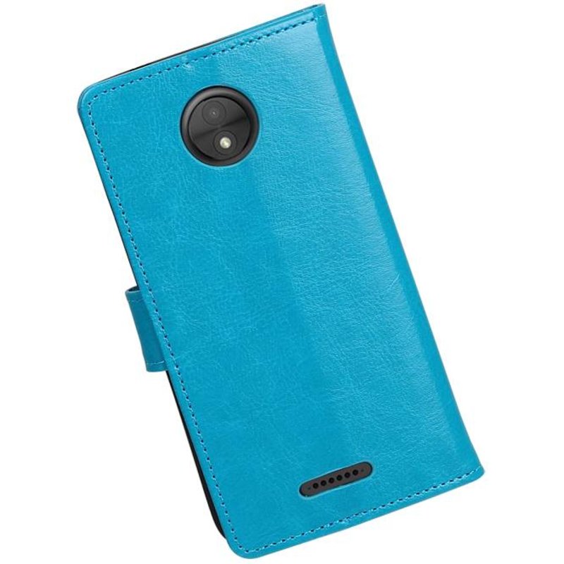 Moto C Wallet case booktype wallet case Turquoise