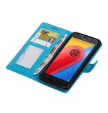 Moto C Wallet case booktype wallet case Turquoise