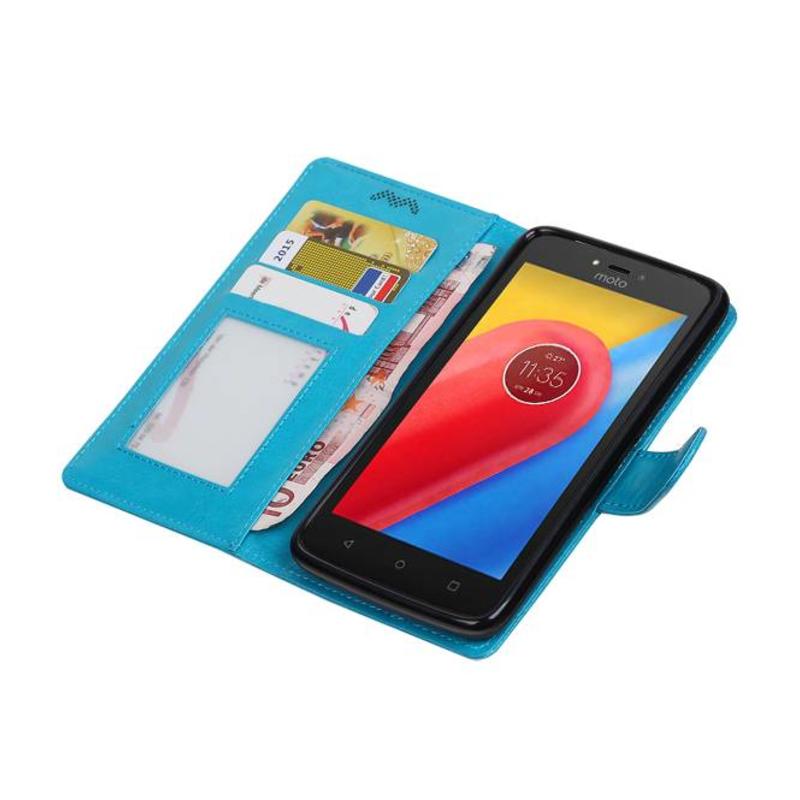 Moto C Wallet case booktype wallet case Turquoise