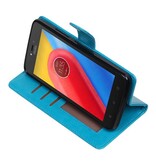 Moto C Wallet case booktype wallet case Turquoise