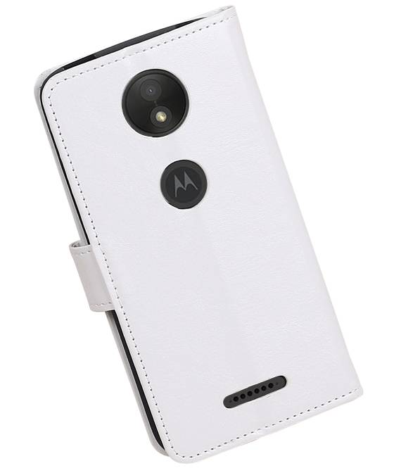 Moto C Plus Type de livre de étui portefeuille Etui portefeuille blanc