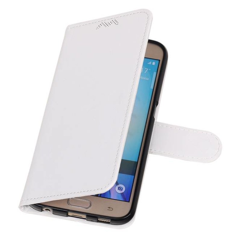 Galaxy S6 Wallet tilfælde bog typen tegnebog sag Hvid