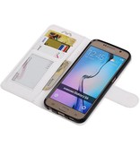 Galaxy S6 Portemonnee hoesje booktype wallet case Wit