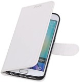 Galaxy S6 Bordo cassa del raccoglitore del caso Tipo di libri portafoglio Bianco