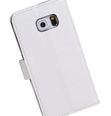Galaxy S6 Bordo cassa del raccoglitore del caso Tipo di libri portafoglio Bianco