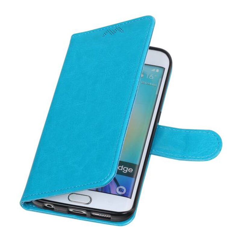 Galaxy S6 Bordo cassa del raccoglitore booktype portafoglio Turchese