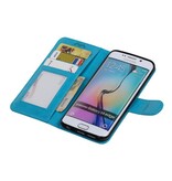 Galaxy S6 Edge caja de la carpeta de la turquesa Booktype cartera