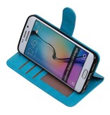 Galaxy S6 Bordo cassa del raccoglitore booktype portafoglio Turchese