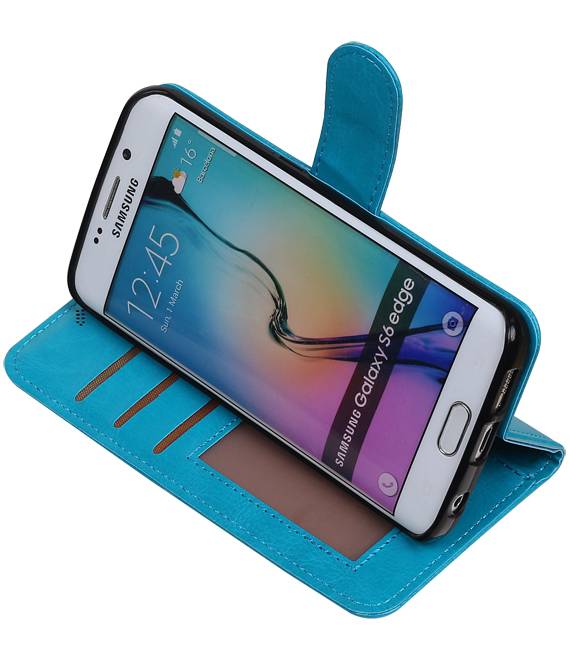 Galaxy S6 Edge caja de la carpeta de la turquesa Booktype cartera