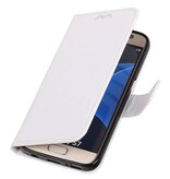 Galaxy S7 cassa del raccoglitore caso Tipo di libri portafoglio Bianco
