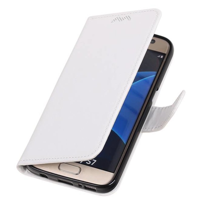 Galaxy S7 cassa del raccoglitore caso Tipo di libri portafoglio Bianco