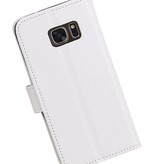 Galaxy S7 Wallet tilfælde bog typen tegnebog sag Hvid