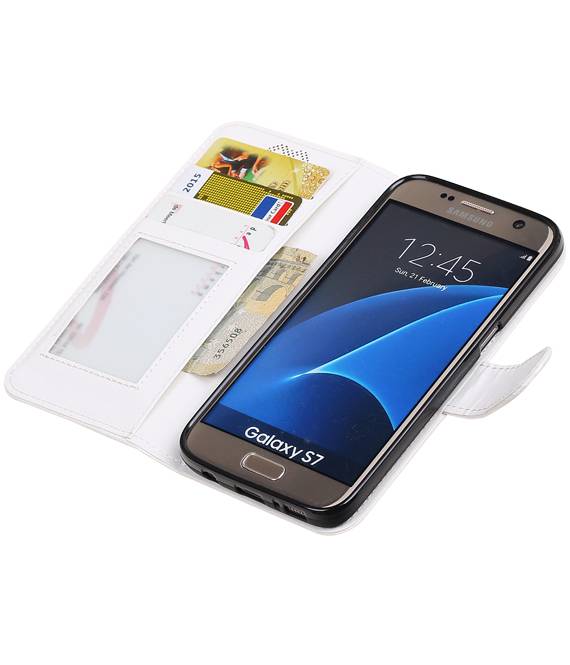 Galaxy S7 Wallet case booktype wallet case White