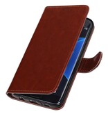Galaxy S7 Edge Wallet tilfælde bog typen tegnebog sag Brown