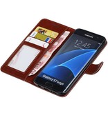 Galaxy S7 Edge-Wallet Fall Buchtyp Mappenkasten Brown