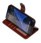 Galaxy S7 Edge Wallet case booktype wallet case Brown
