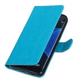 Galaxy S7 bord Etui Portefeuille Portefeuille booktype Turquoise