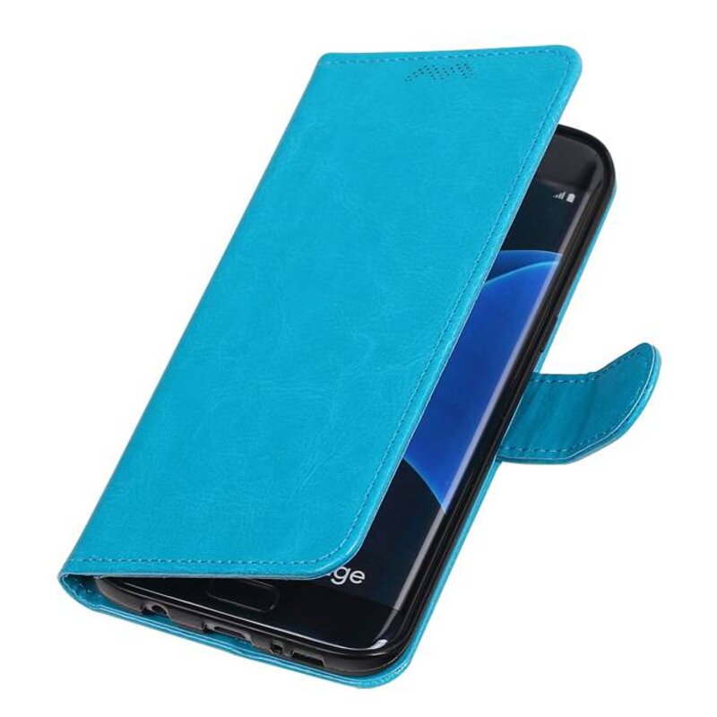 Galaxy S7 bord Etui Portefeuille Portefeuille booktype Turquoise