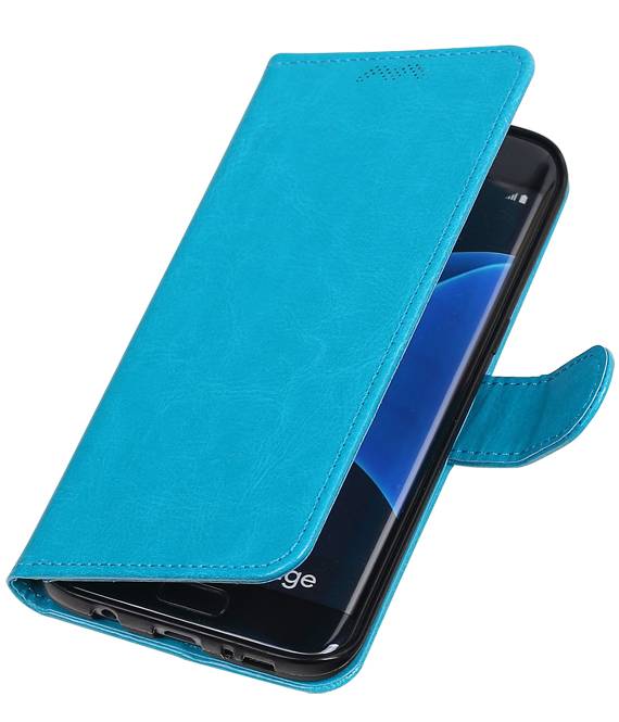 Galaxy S7 bord Etui Portefeuille Portefeuille booktype Turquoise